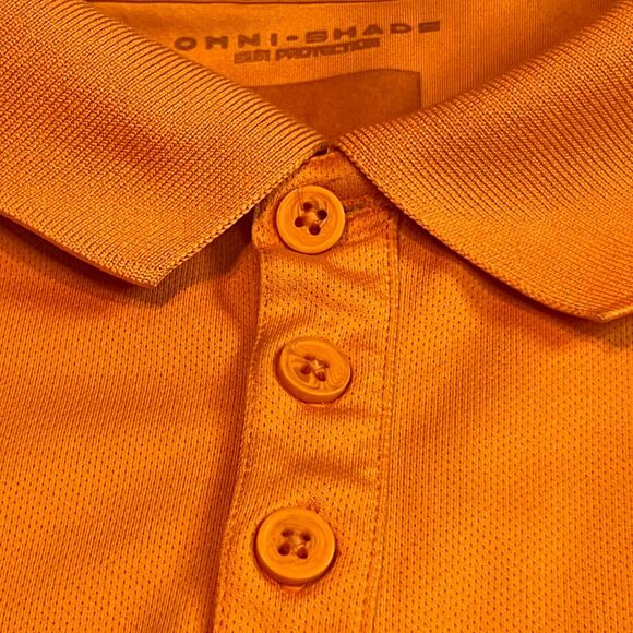 Columbia Polo Mens XL Orange Omni Shade Sun Protection Outdoor Golf Travel Shirt - Picture 8 of 12